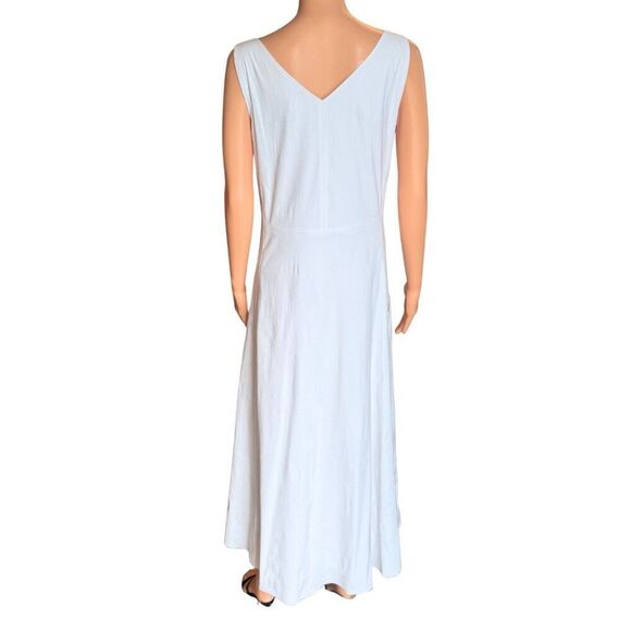 Vince Women’s White Patch Pocket Linen Blend Midi Dress - Picture 7 of 9